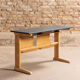 Casala double office in solid beech renovated and restyled, circa 1960