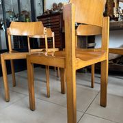 5 chaises empilables vintage — Rainer Schell  Schlapp Möbel 1960s