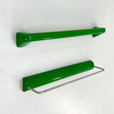 Gedy Green Bathroom Set, 1970s (2 towel rack + 1 cup holder + 2 Hooks)