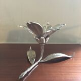 Silver metal flower ashtray
