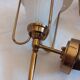 pair of wall-mounted torch lights corner 1950-1960 Arlus or Lunel glass metal