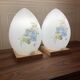 Paire de lampes opaline design 1950.