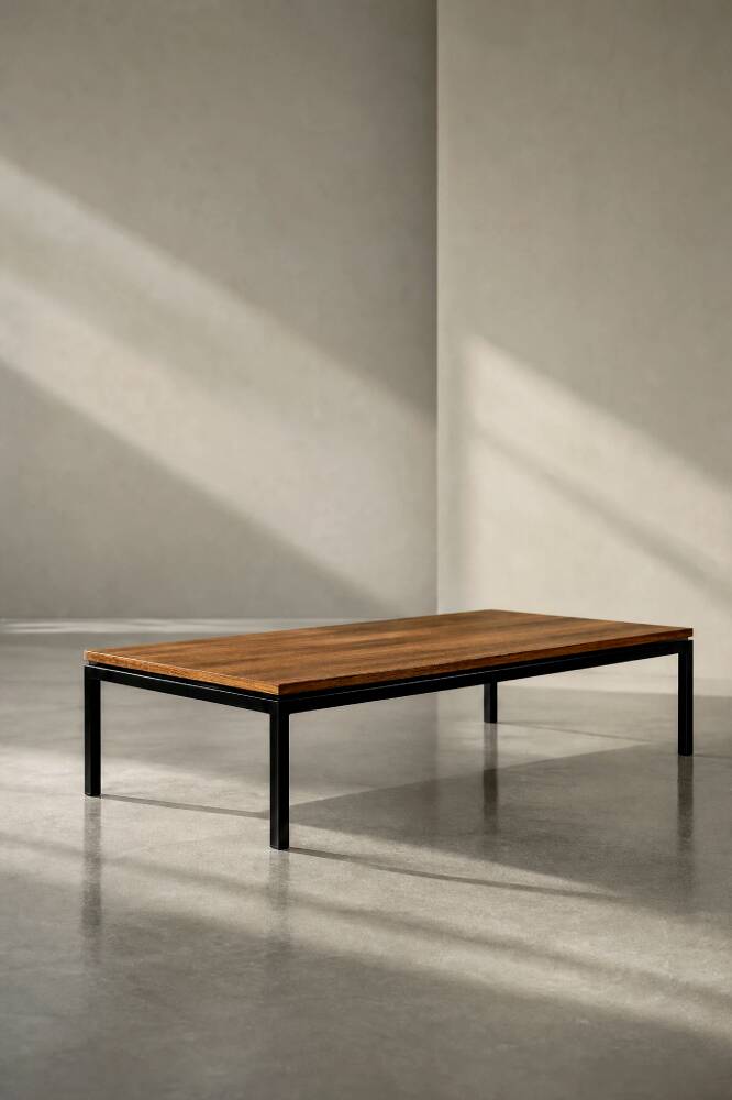Vintage Low Mid-Century Modern Teak Coffee Table, Denmark, 1970s