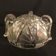 Libochovice Art Deco crystal salad bowl, 1930s, Czechoslovakia