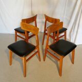 Set of four scandinavian chairs