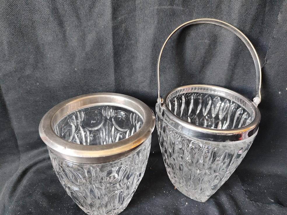 1960 / Cristal d'Arques? / 2 Ice Buckets
