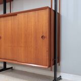 Mid century modular blonde teak bookcase 1960s
