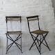 Pair of 20th Century Folding Slatted Garden Chairs
