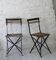 Pair of 20th Century Folding Slatted Garden Chairs