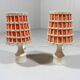 Lampes de chevet ou de table blanches et orange, années 1960