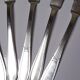 6 vintage/antique silver-plated fish knives in art deco style SFAM