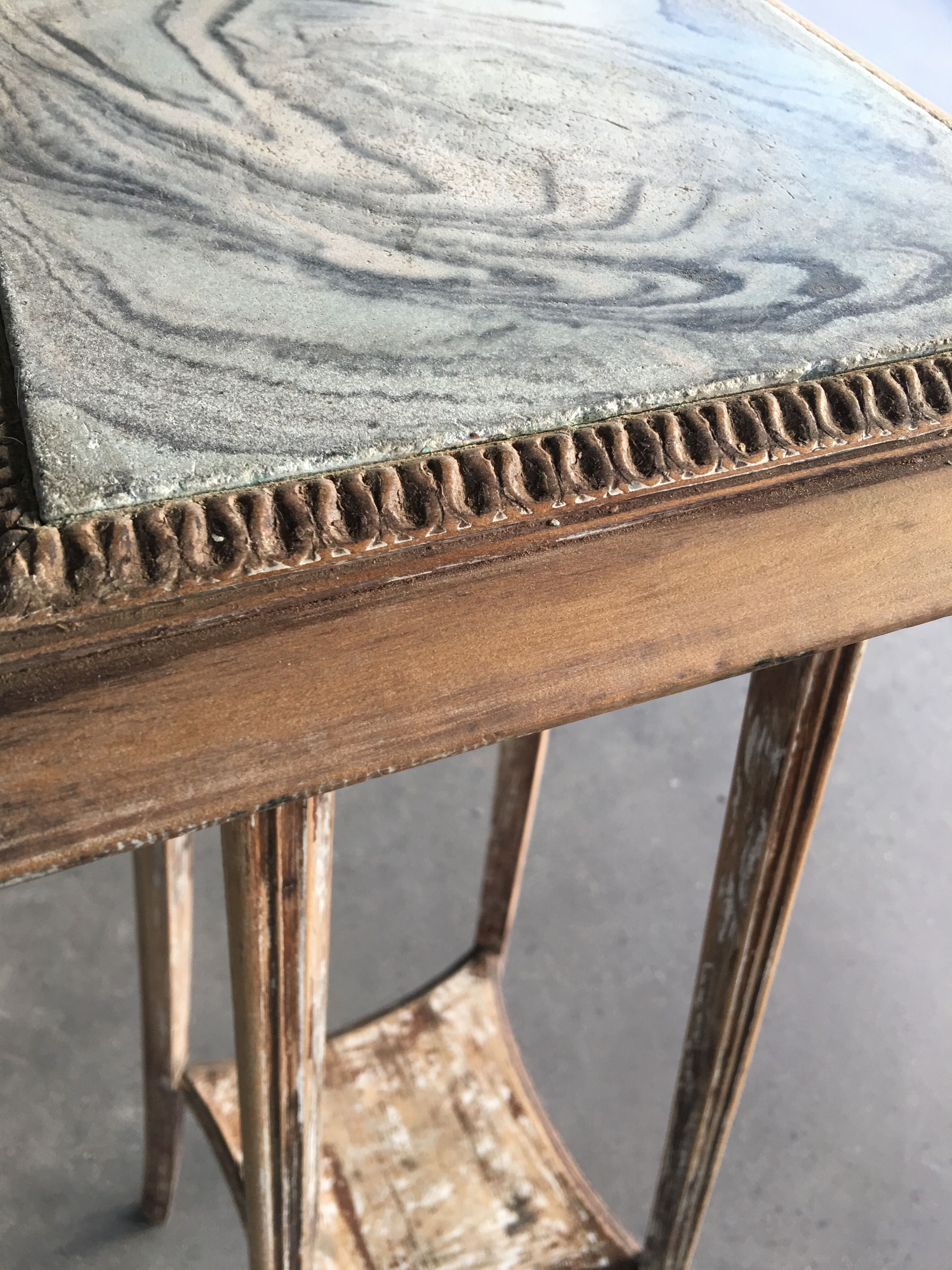 Wood and ceramic side table, 1930