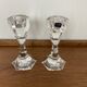 Pair of crystal candle holders