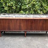 Danish sideboard in Rio rosewood, H. Kjaernulf, sliding doors