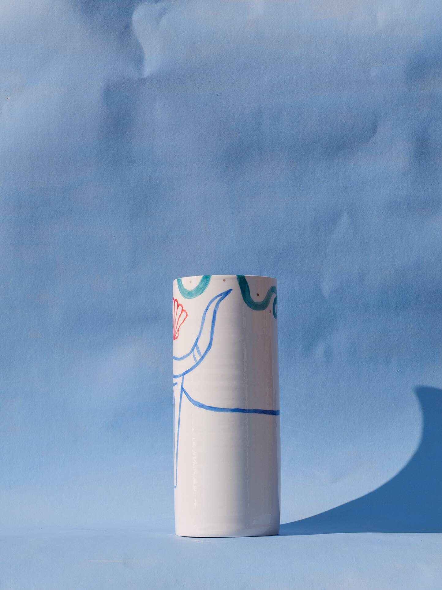 White taurus - ceramic vase