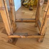 Vintage bamboo and rattan stool