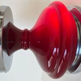 Red plastic table lamp