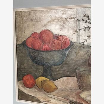 Ancien tableau nature morte figuratif