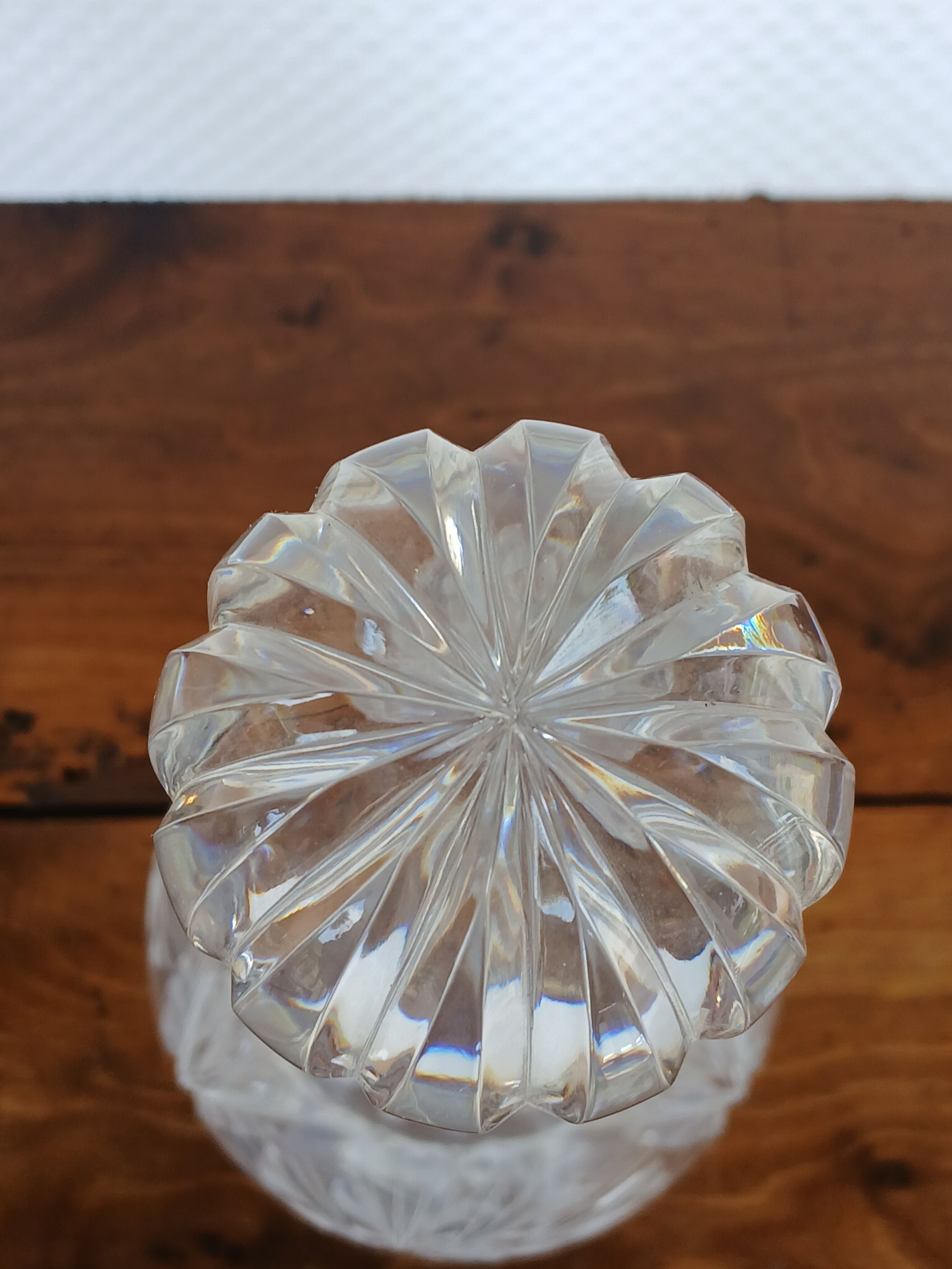 crystal wine decanter from Samabor, Czechoslovakia,
