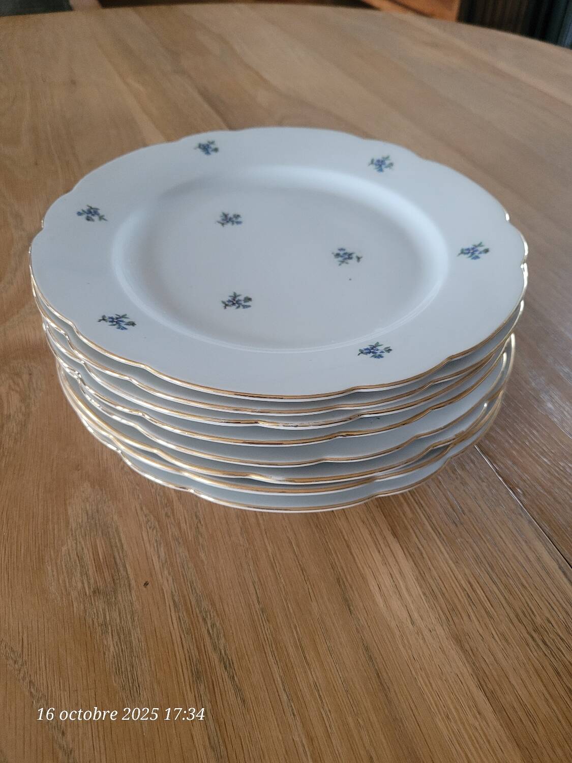 8 antique dinner plates