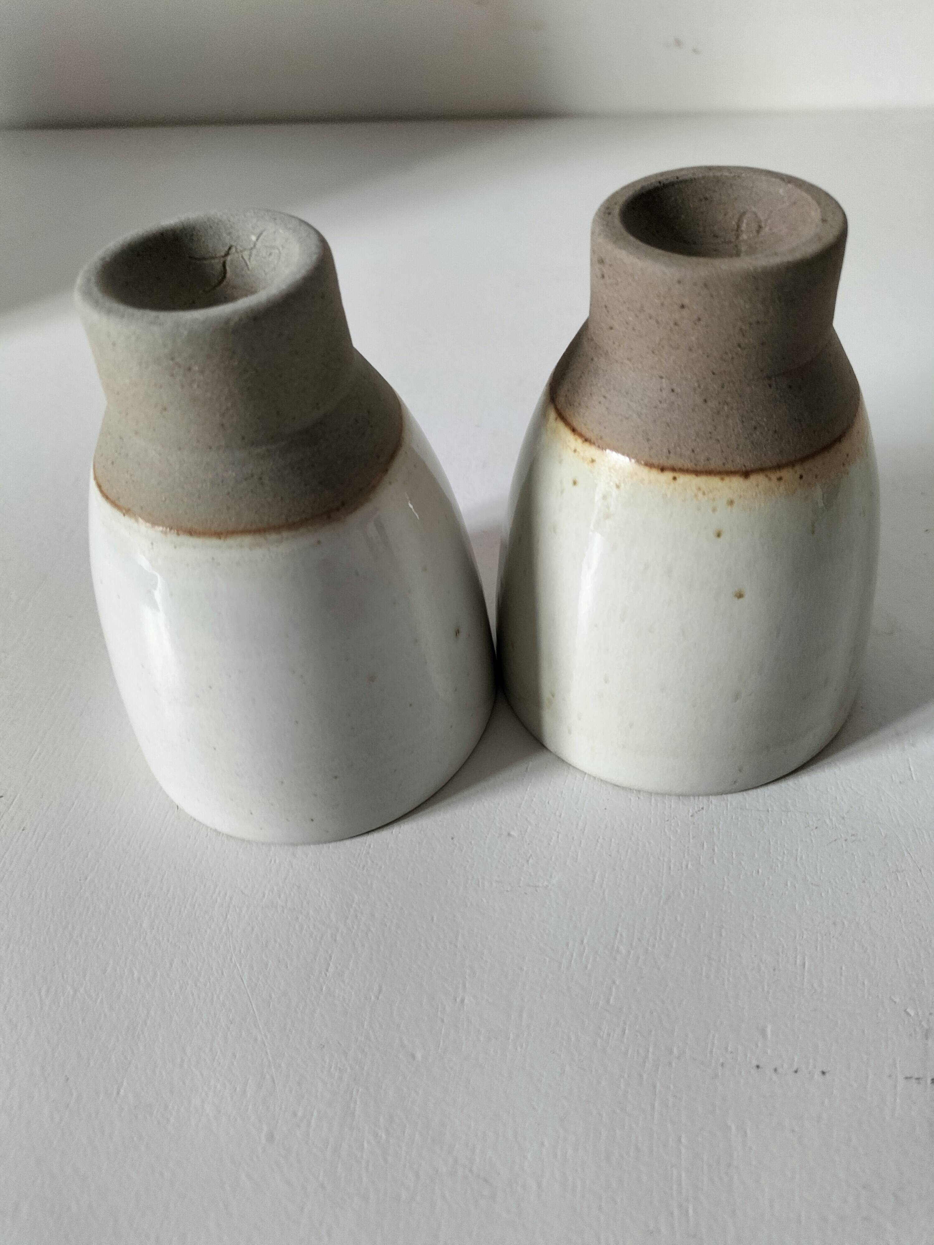 Two goblets on a pedestal Atelier Hurtault Puisaye