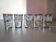 5 vintage glasses / cups, Art Deco geometric design