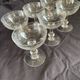 6  Coupes à champagne art déco cristal.