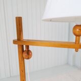 Sculptural modern floor lamps in pine, Yngve Ekström Sweden 1970s