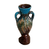 Amphora vase in slurry, glazed ceramic style vallauris vintage