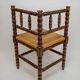 Classic vintage bobbin corner armchair
