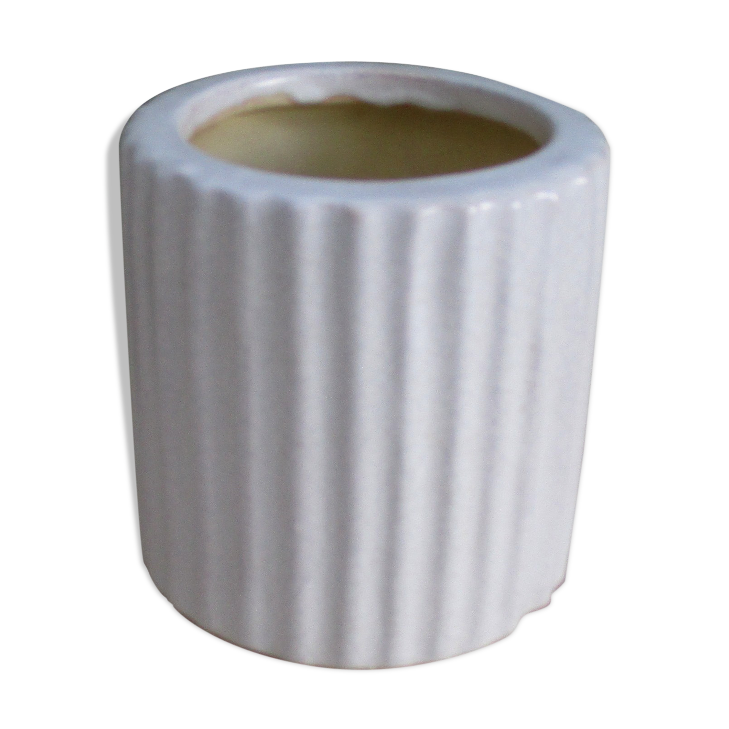 Vase céramique craquelée cylindrique