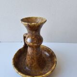 Vintage ceramic candlestick signed Accolay