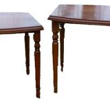 2 Built-in side tables in solid cherry wood – Very good condition