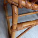 Paire de fauteuils corbeille en rotin années 60