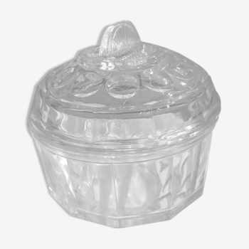 Glass sugar bowl