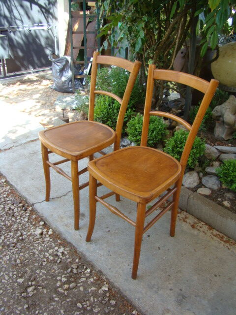 Pair of old bistro chairs