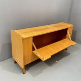 Commode vintage en bois de frêne par F.Jirák pour Tatra, 1960, Tchécoslovaquie