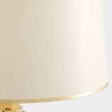 Pair of ceramic and brass lamps by Philippe Barbier, 1970s