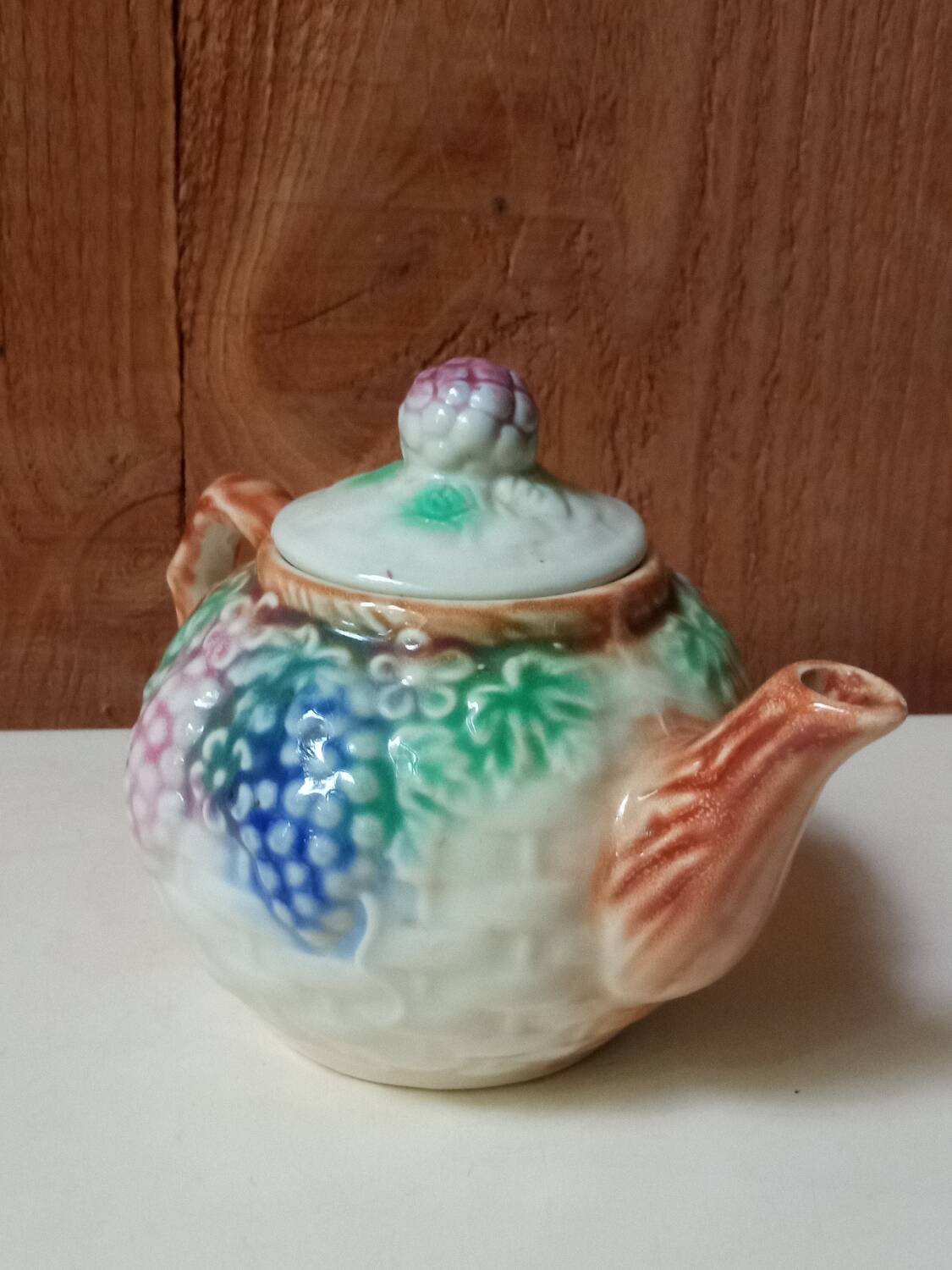 Antique teapot in slip