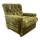 Fauteuil Velours vert année 70