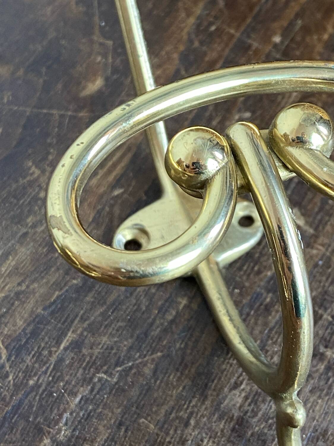 Pair of brass hooks