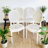 4 Louis XVI style fluted chairs