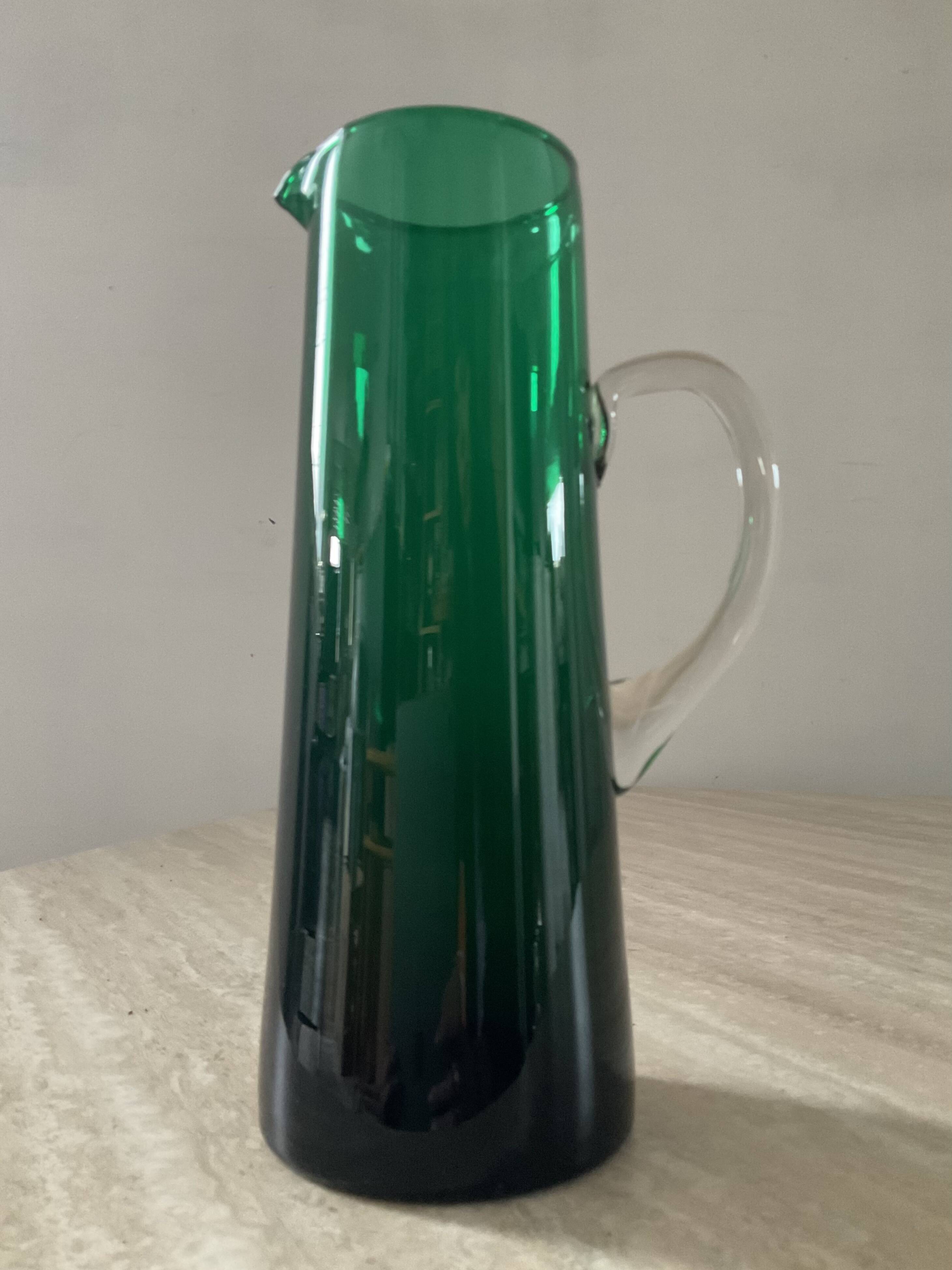 Vintage glass paste pitcher