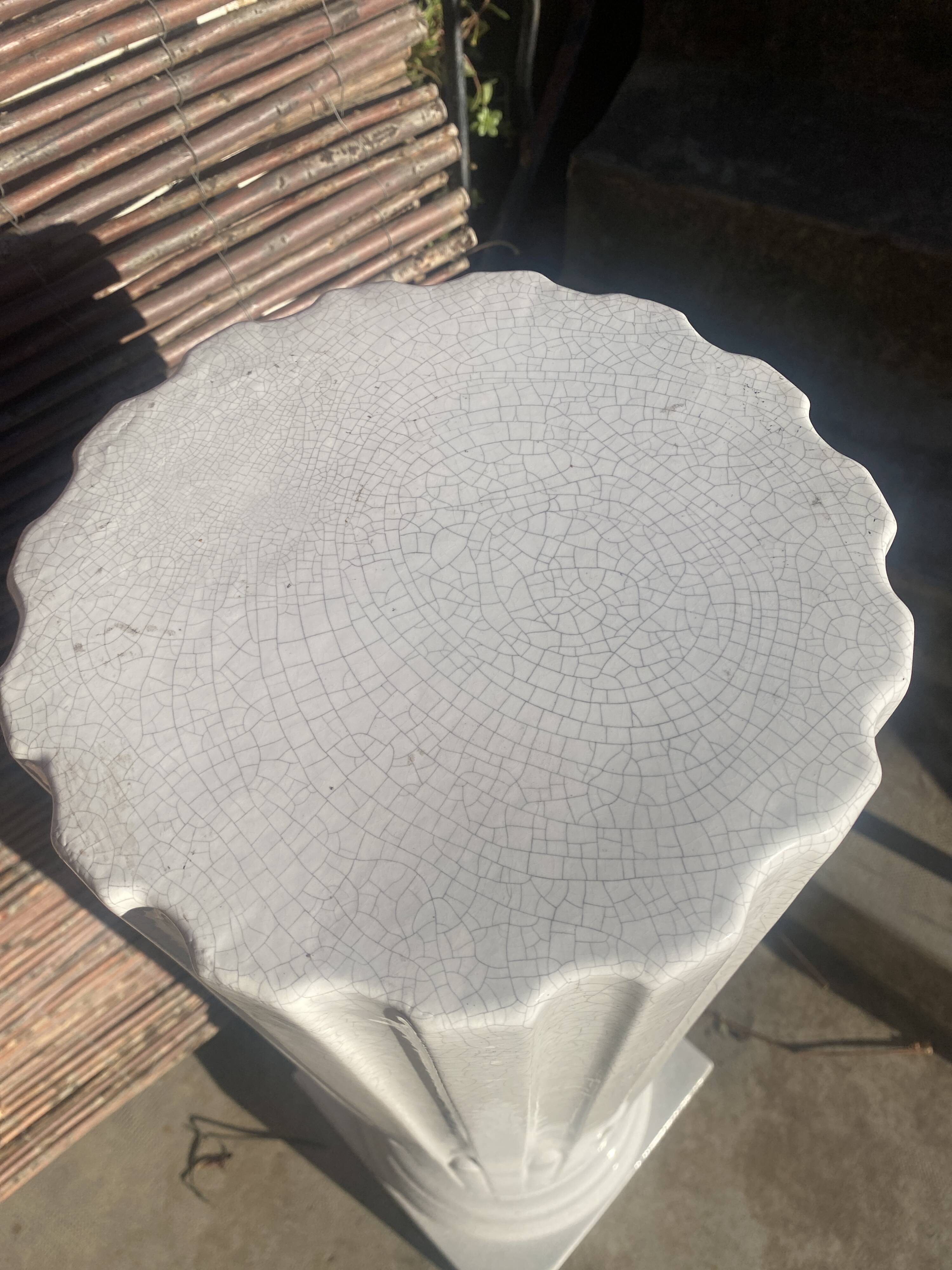 Earthenware pedestal column