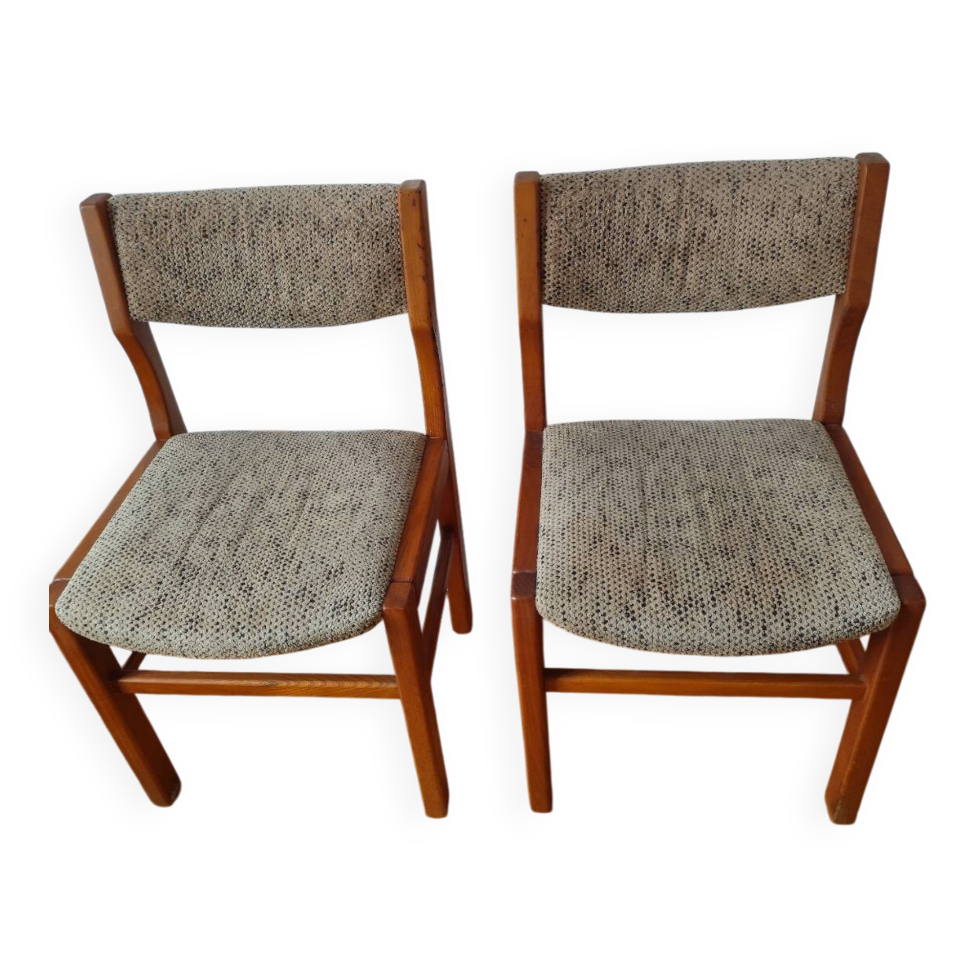 Paire de chaise vintage en bois label NF