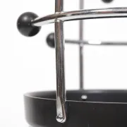 1930s extremely rare Art Deco black Bakelite and chrome umbrella stand