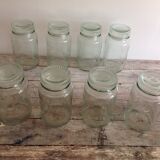Series of 8 jars
