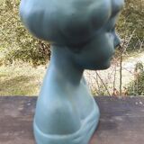 Ceramic bust Sarreguemines France