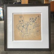 Dessin à l'encre bleue par une adolescente