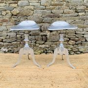 Pair of aluminum stools